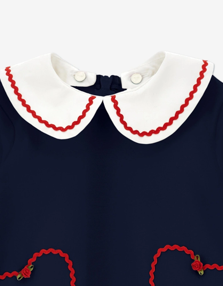 Baby Girls Tartan Milano Dress in Navy