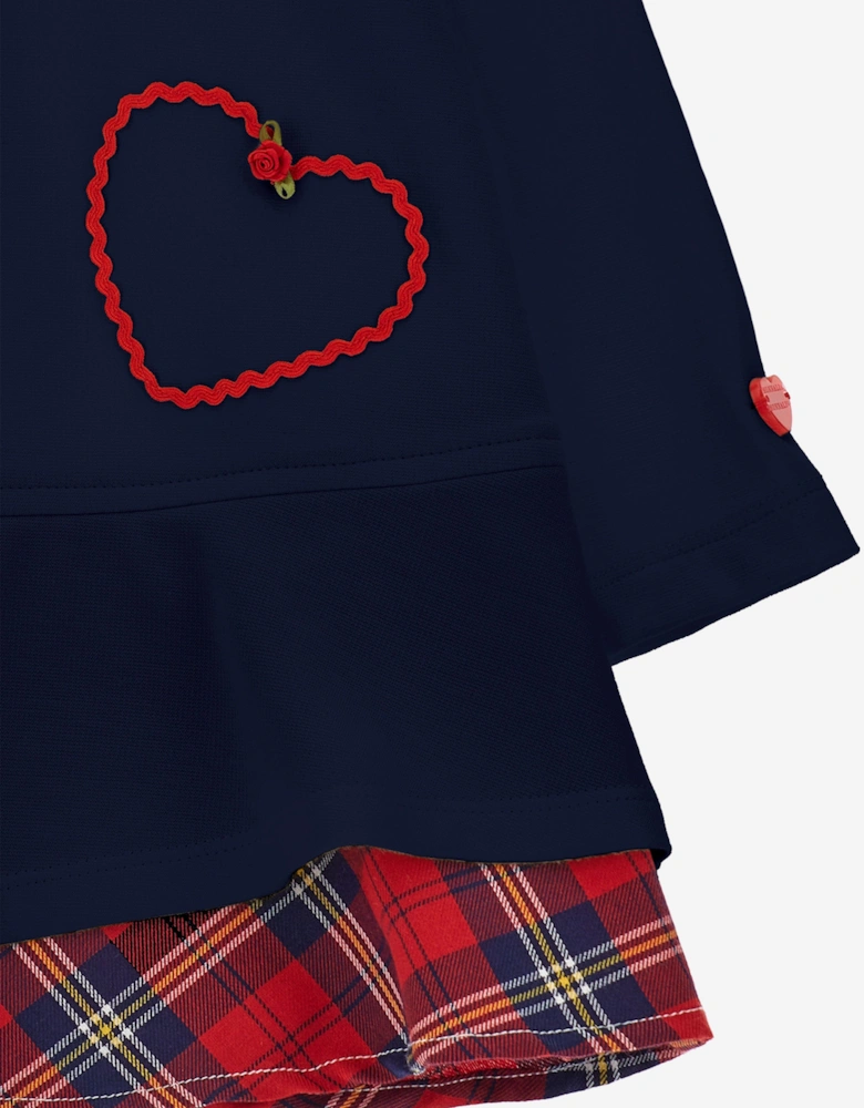 Baby Girls Tartan Milano Dress in Navy