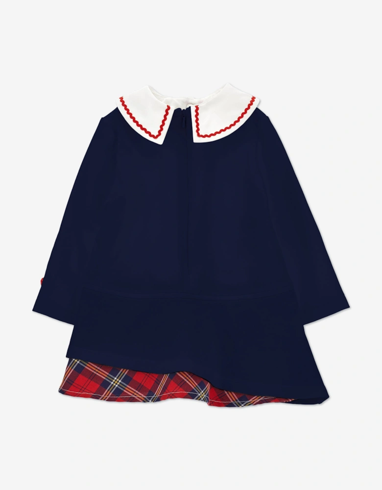 Baby Girls Tartan Milano Dress in Navy