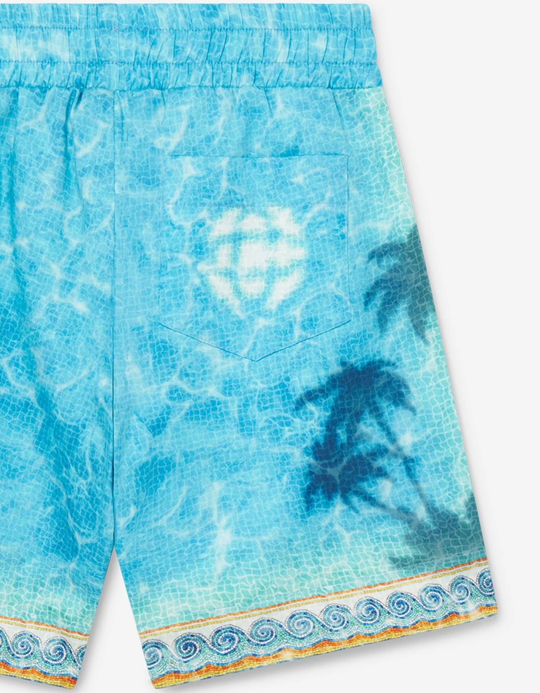 Boys Caustics Emblem Drawstring Shorts in Blue
