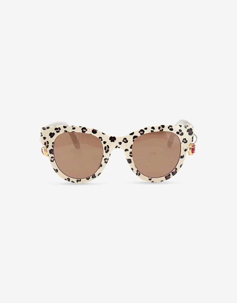 Girls Leopard Sunglasses With Case in Multicolour