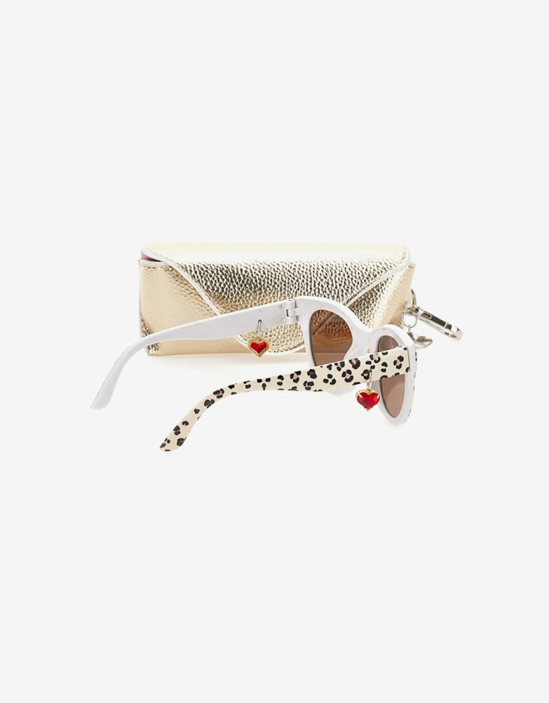 Girls Leopard Sunglasses With Case in Multicolour