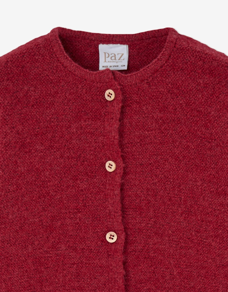 Baby Knitted Cardigan in Red