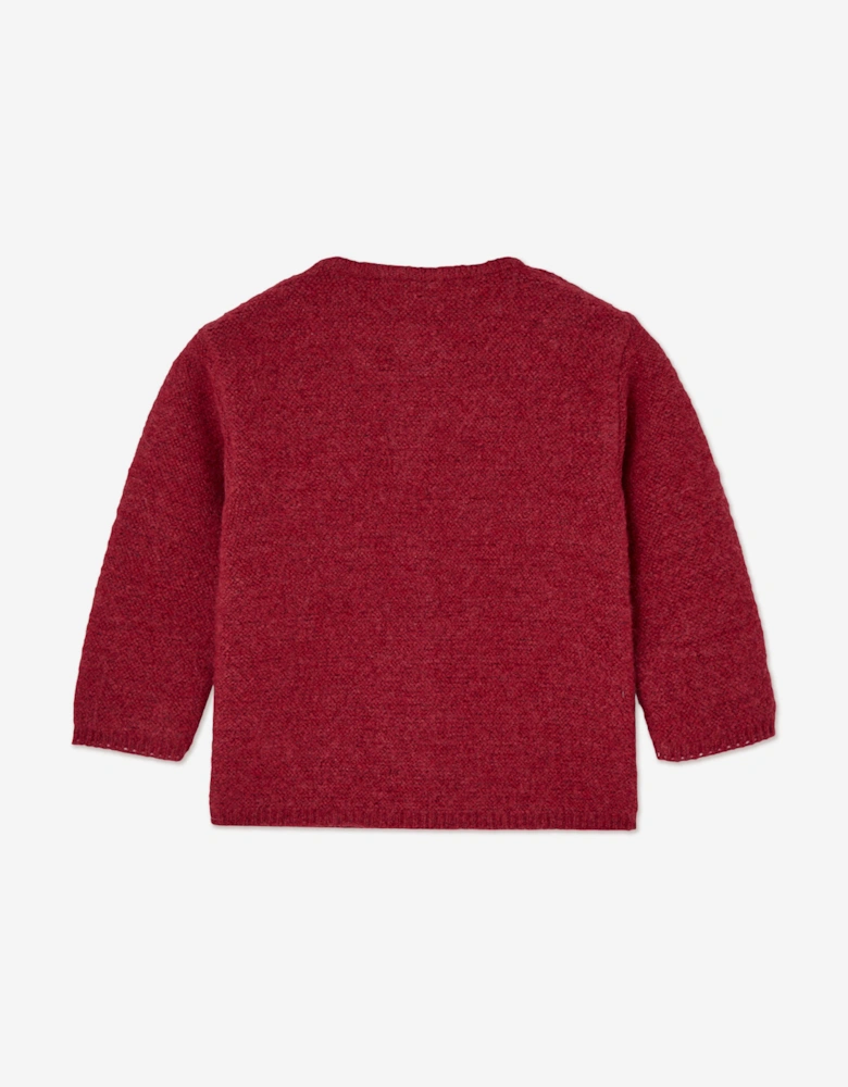 Baby Knitted Cardigan in Red