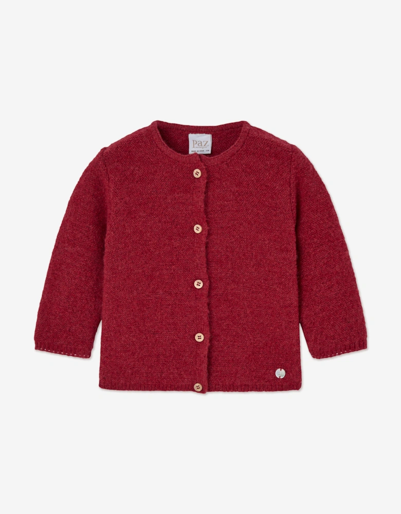 Baby Knitted Cardigan in Red
