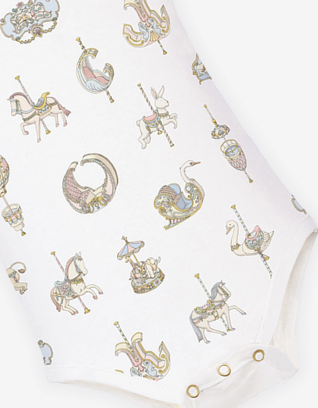 Baby Carousel Onesie in White