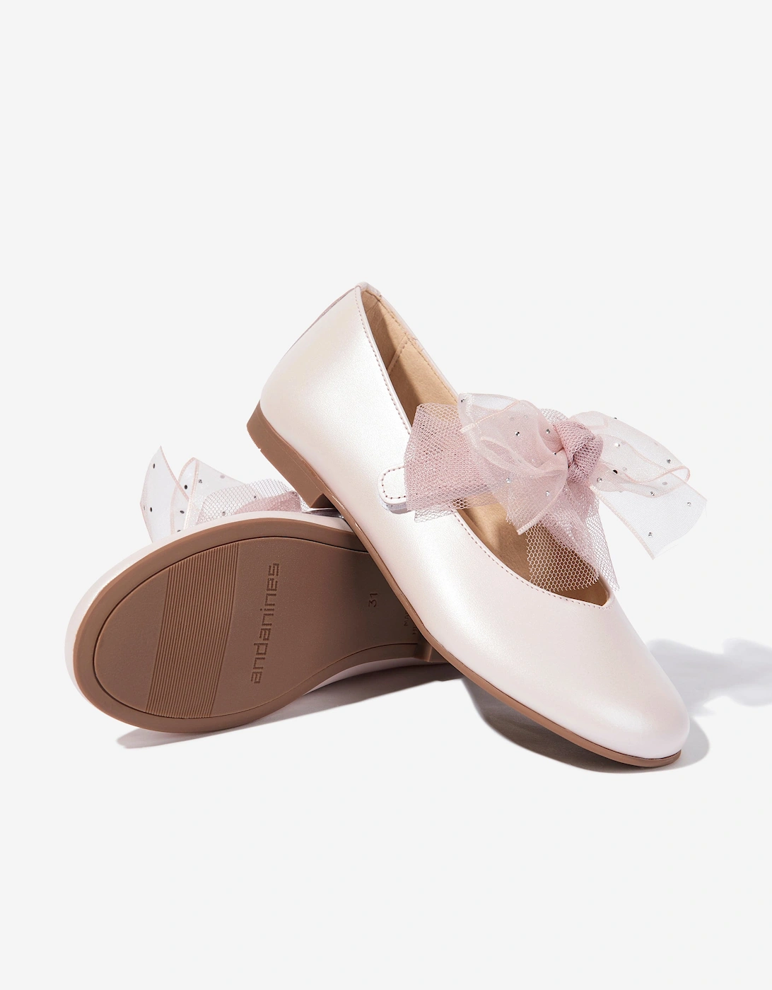 Girls Bow Shoes in Pink