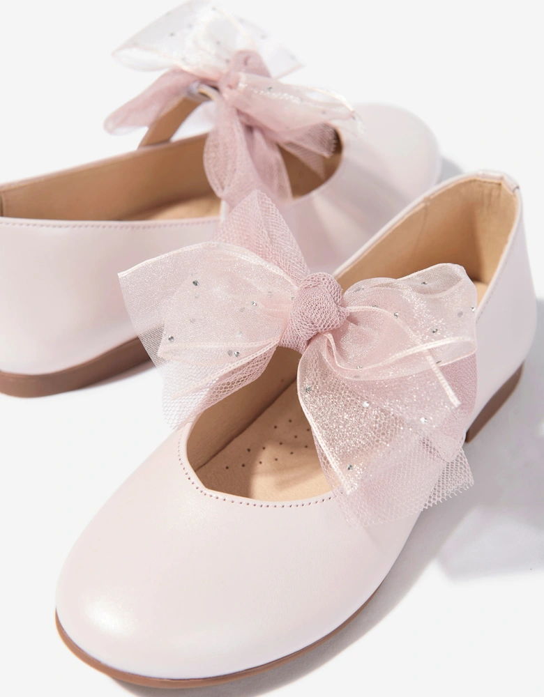 Girls Bow Shoes in Pink