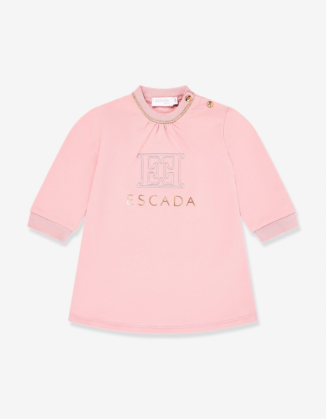 Baby Girls Logo Sweater Dress in Pink, 5 of 4