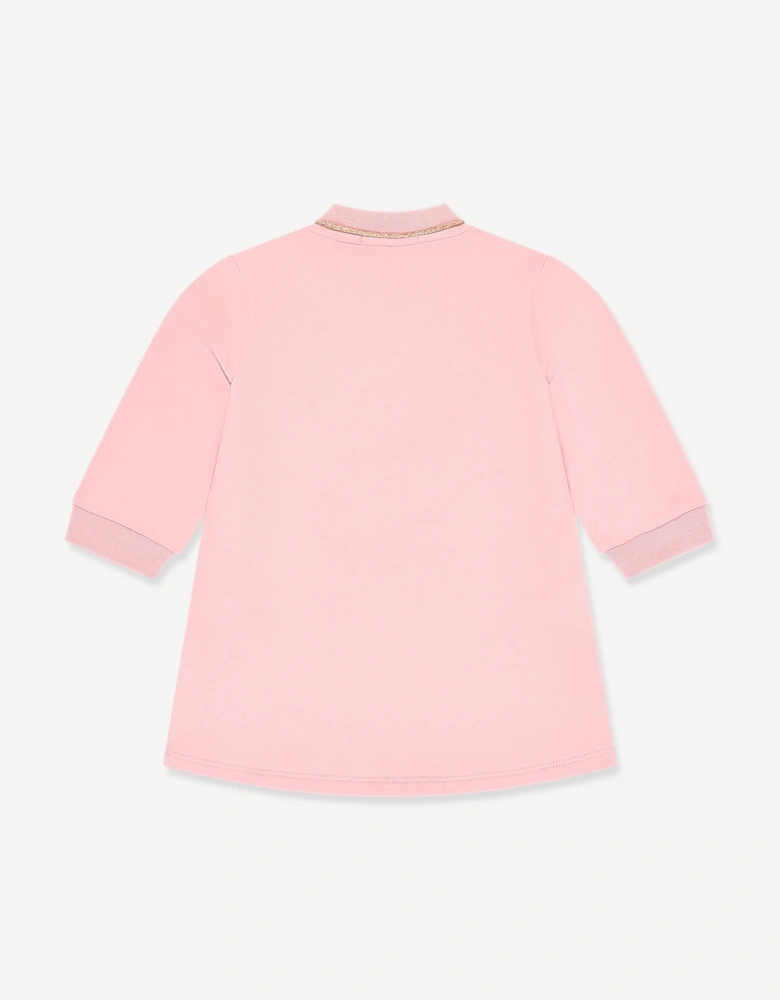 Baby Girls Logo Sweater Dress in Pink