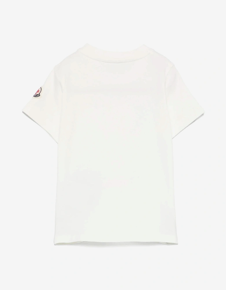 Baby Girls Bear T-Shirt in Ivory