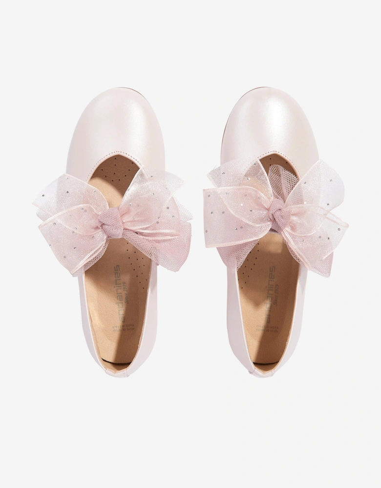 Girls Bow Shoes in Pink