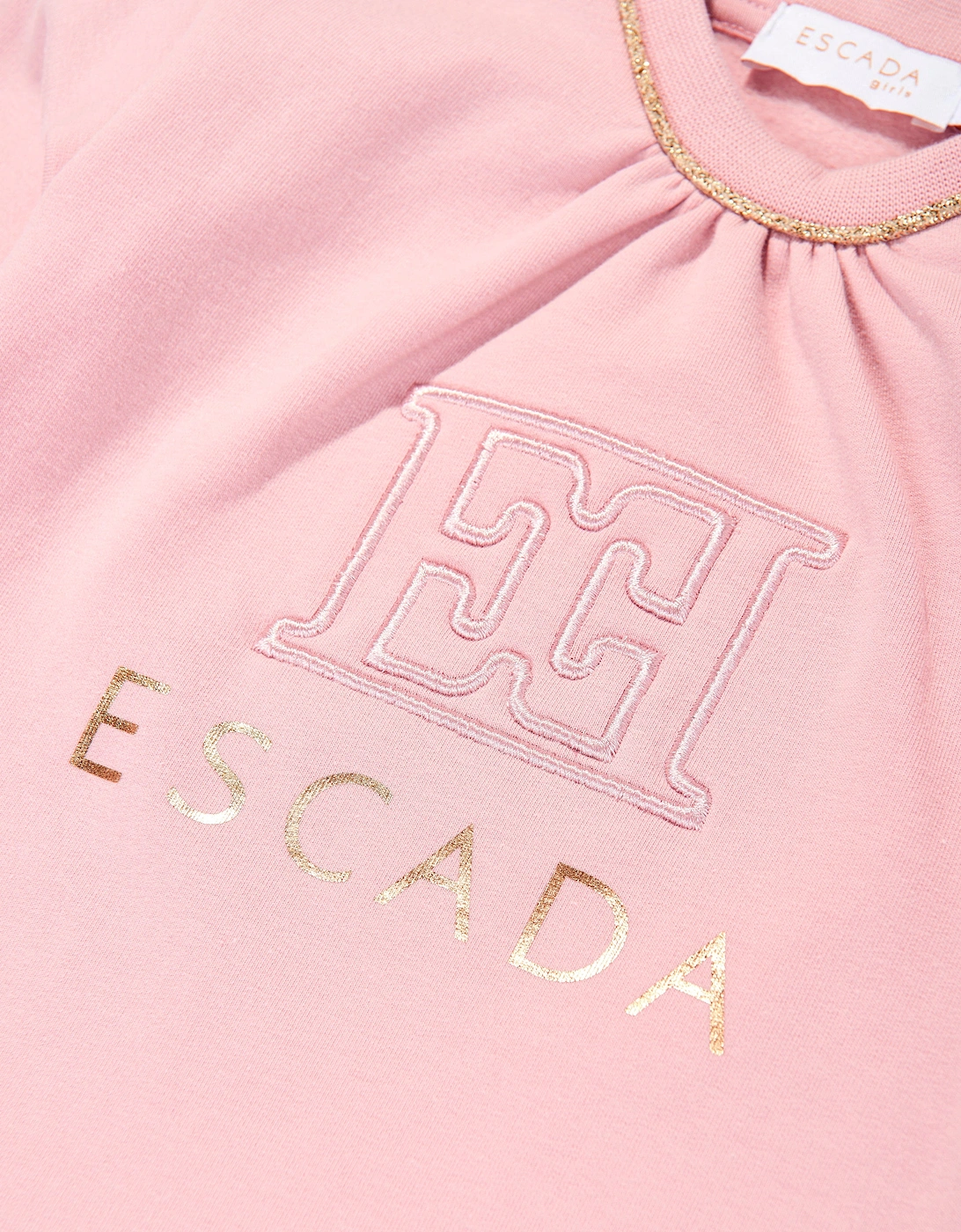 Baby Girls Logo Sweater Dress in Pink
