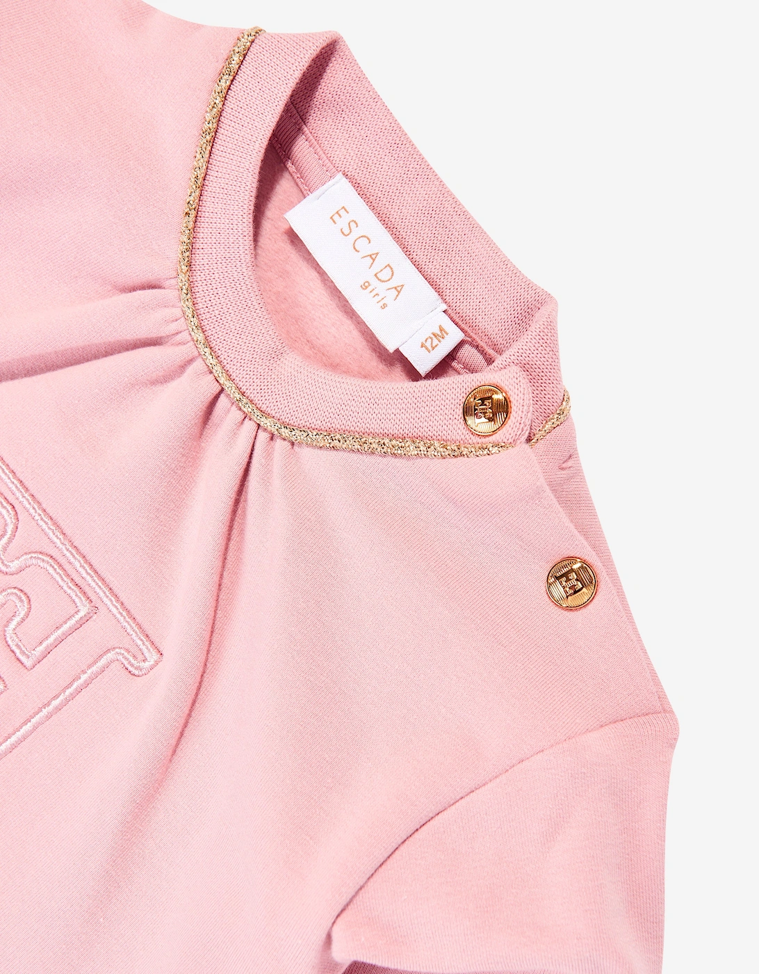 Baby Girls Logo Sweater Dress in Pink
