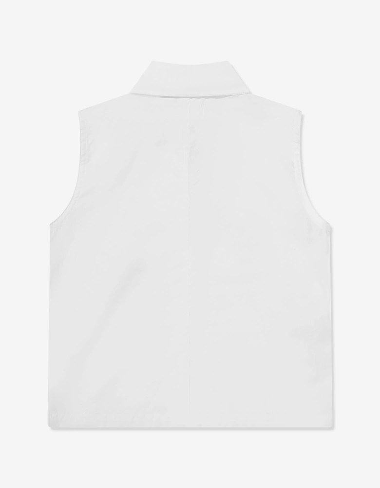 Girls Simona Sleeveless Shirt in White