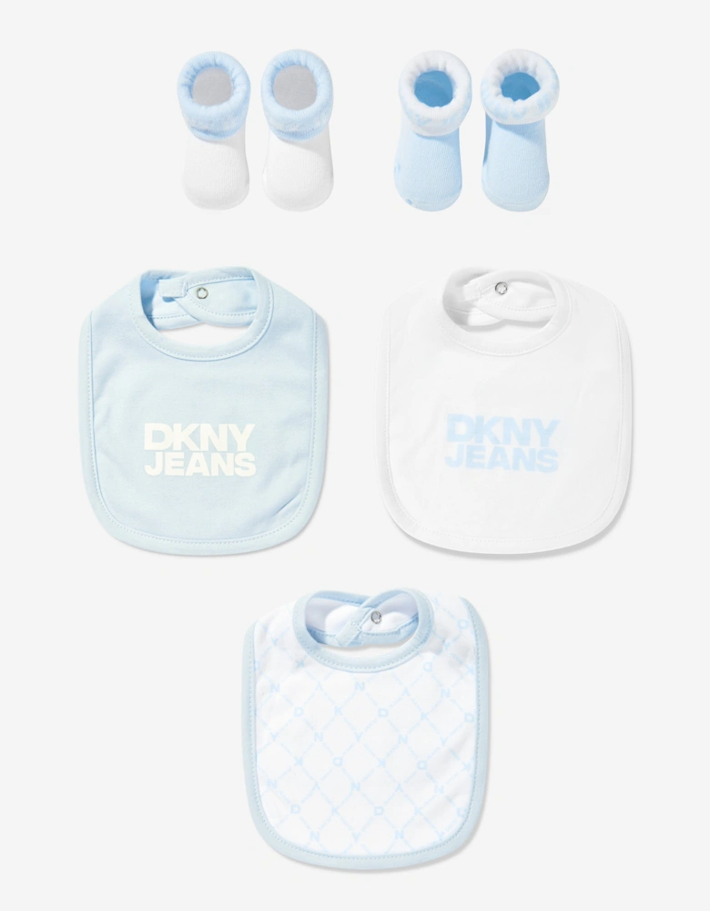 Baby Boys Bib and Socks Set in Blue