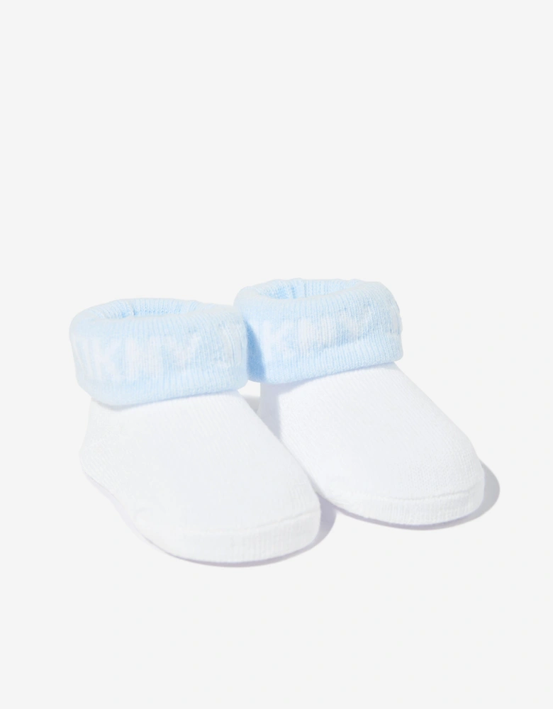 Baby Boys Bib and Socks Set in Blue