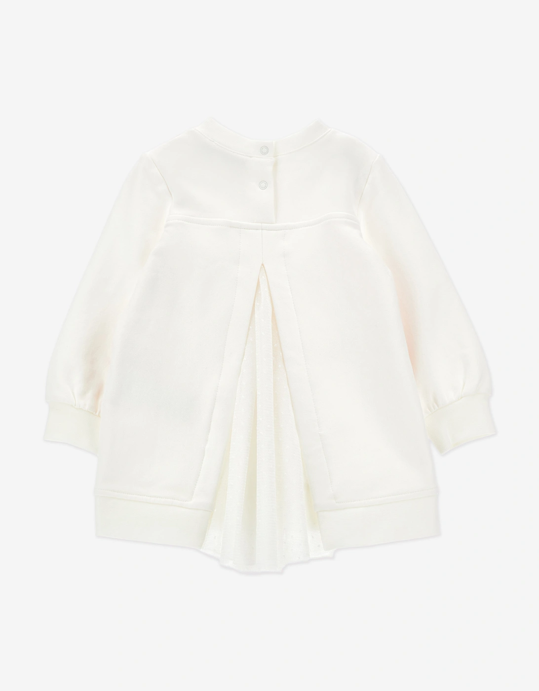 Baby Girls Puppy Sweater Dress in White