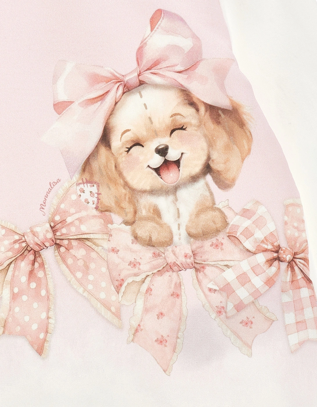 Baby Girls Puppy Sweater Dress in White