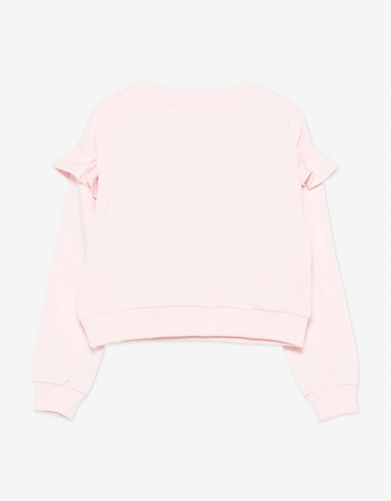 Girls Teddy Bear Logo Sweatshirt in Pink