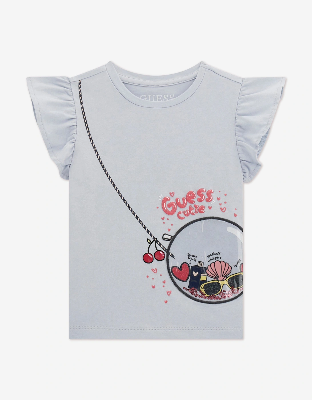 Girls Bag Print T-Shirt in Blue, 5 of 4