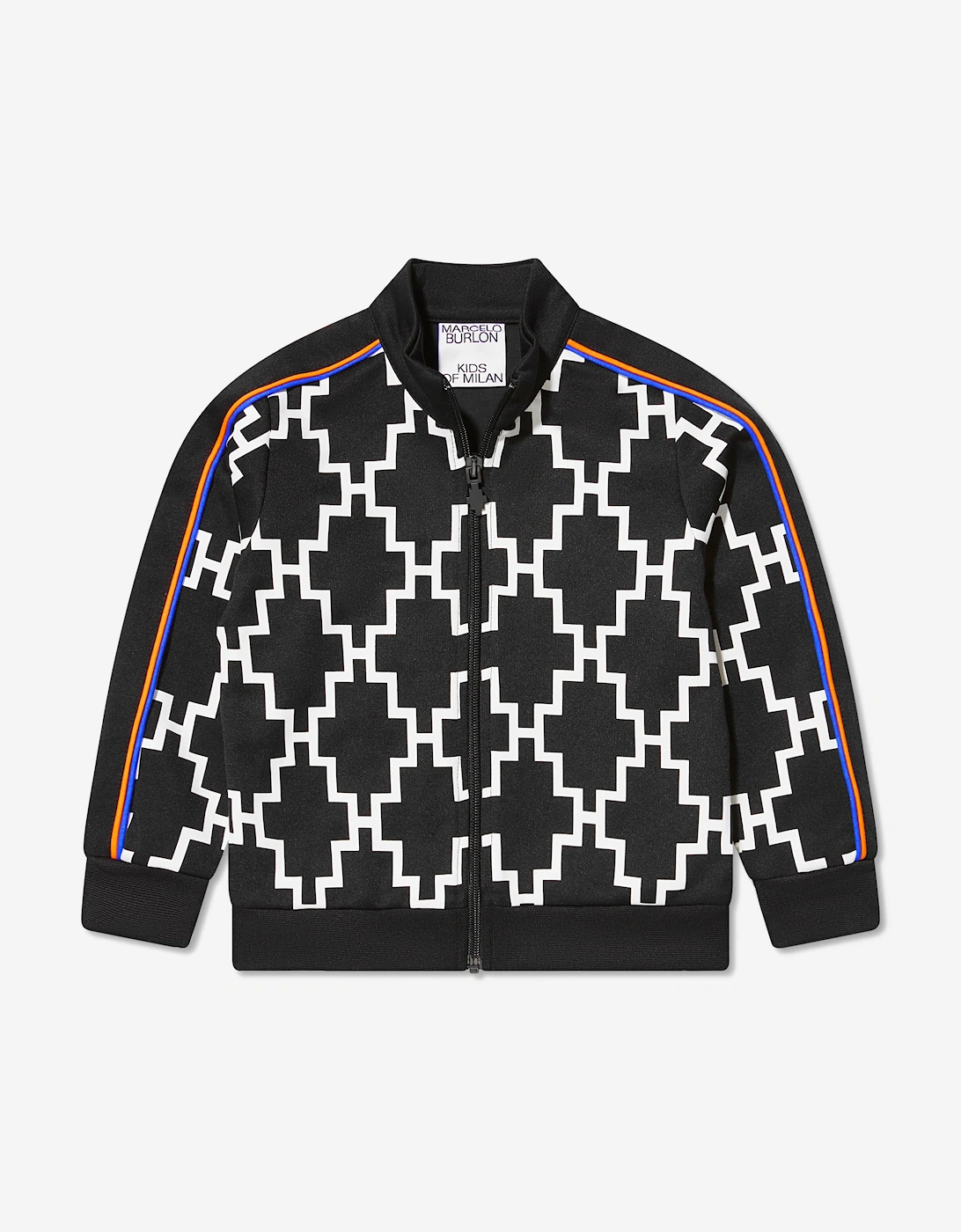 Boys Cross Piping Track Zip Up Top, 5 of 4