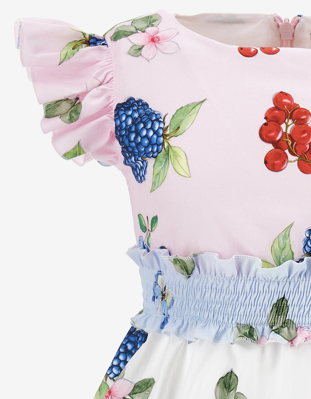 Girls Fruit Print Dress in Pink