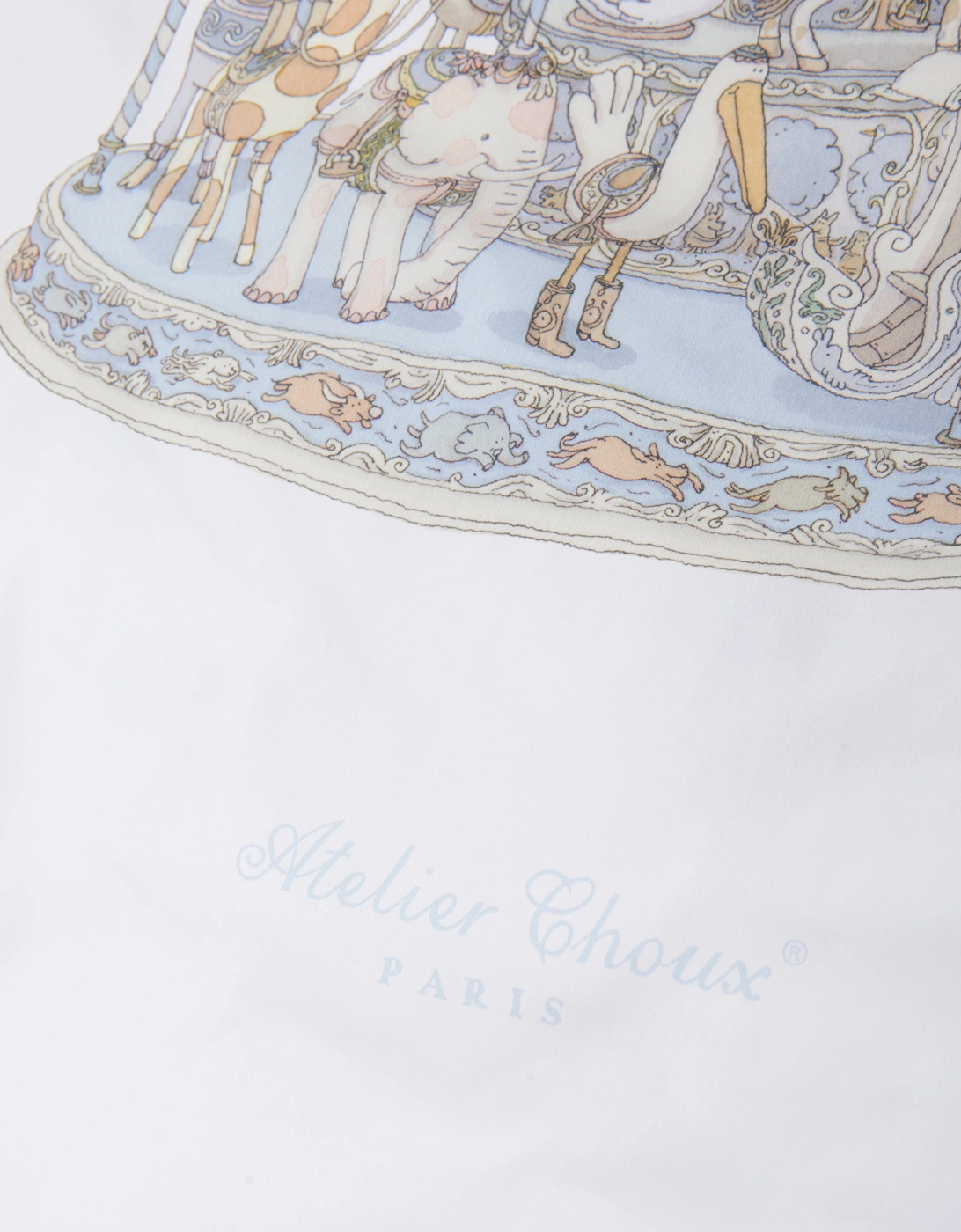 Baby Boys Carousel Fitted Sheet in Blue (140cm)