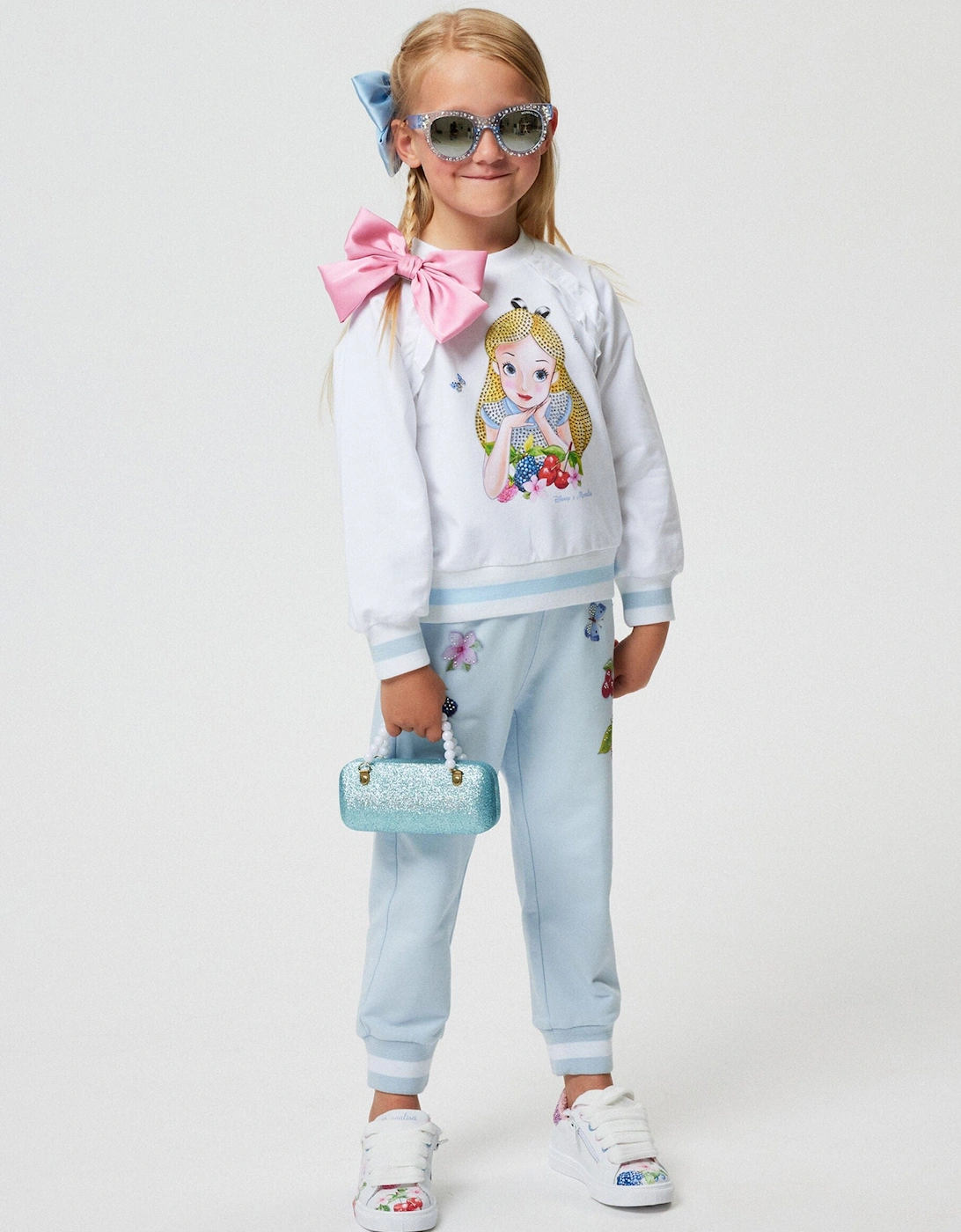 Girls Picnic Joggers in Blue