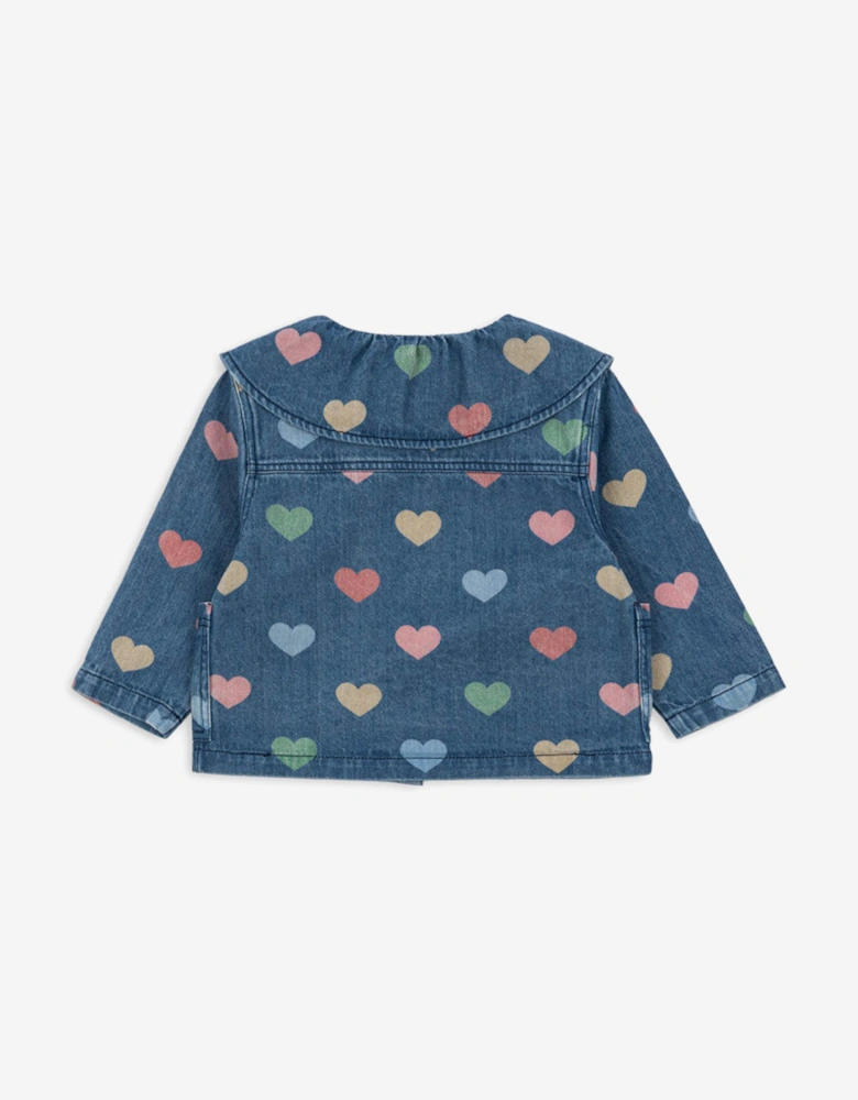 Girls Magot Denim Blouse in Blue