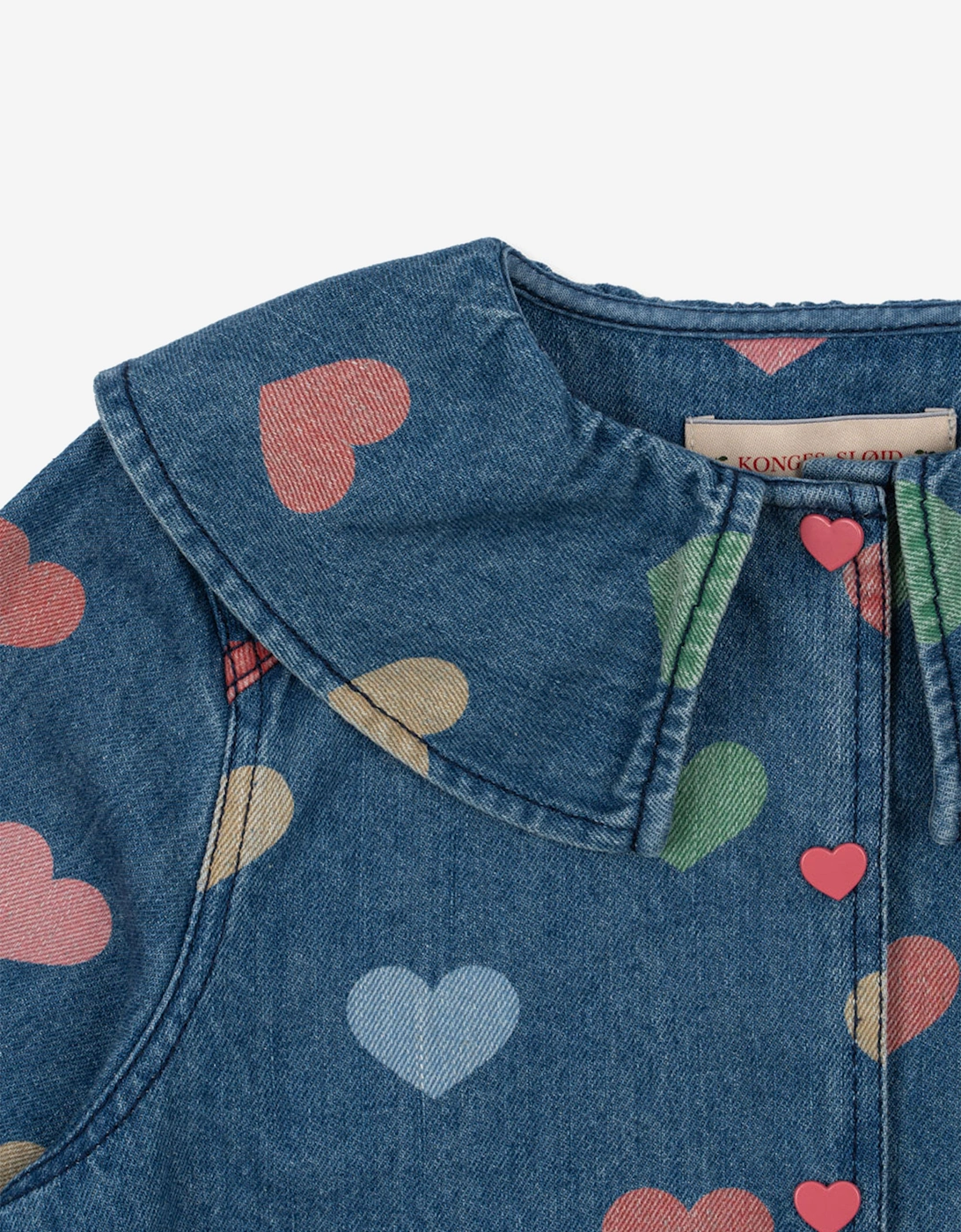 Girls Magot Denim Blouse in Blue