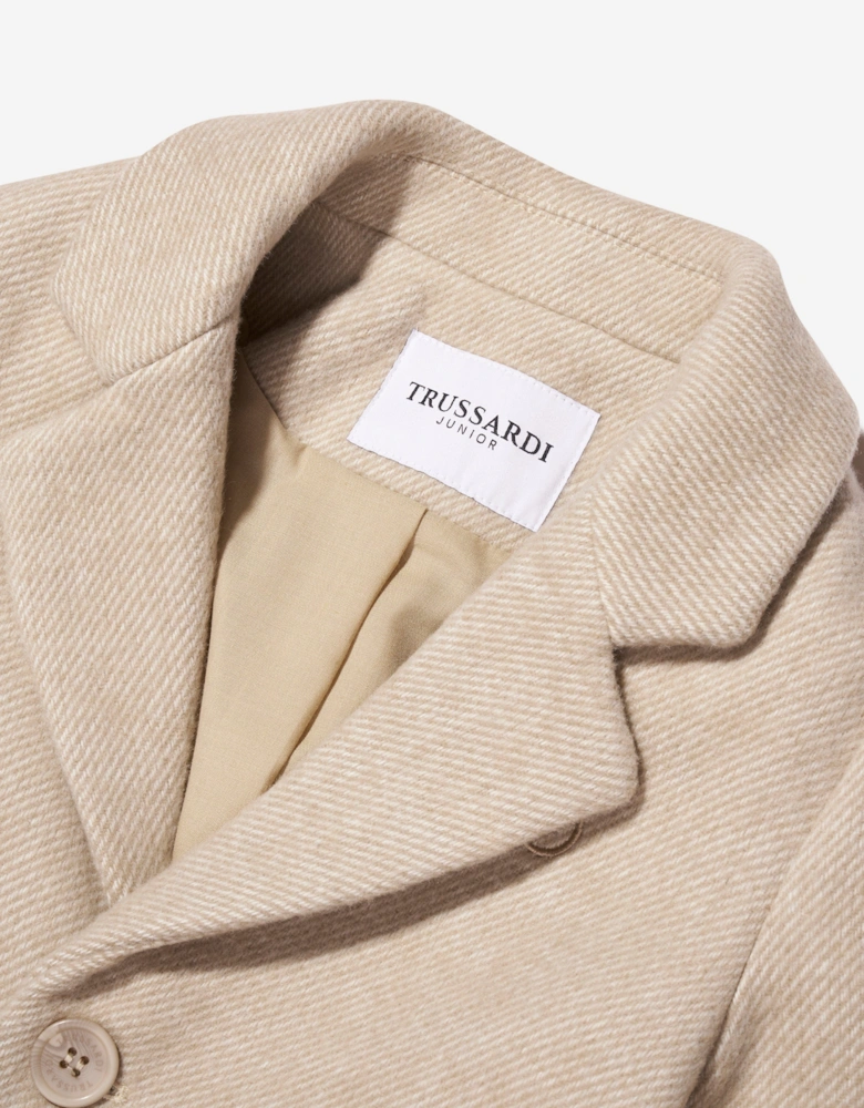 Boys Imaril Long Coat in Beige