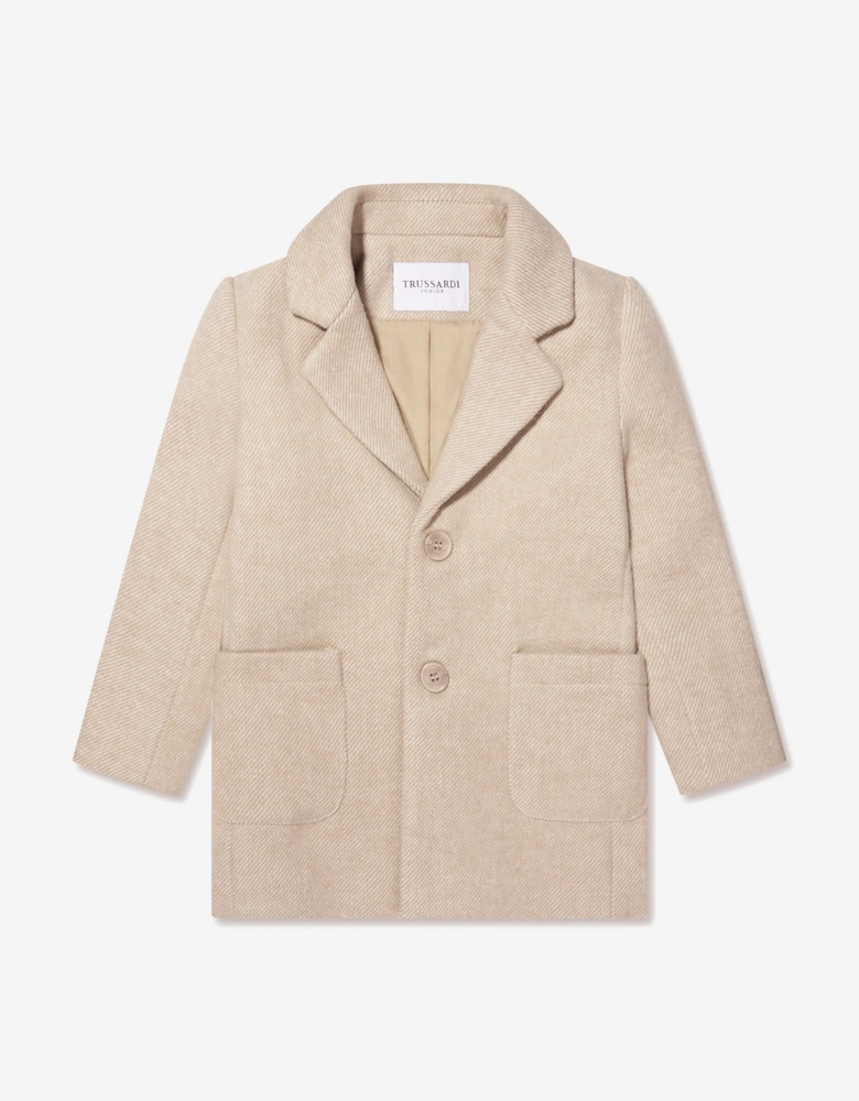 Boys Imaril Long Coat in Beige