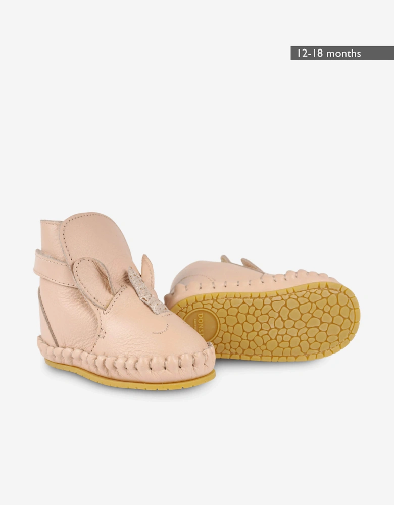 Baby Girls Kapi Special Unicorn Booties in Pink