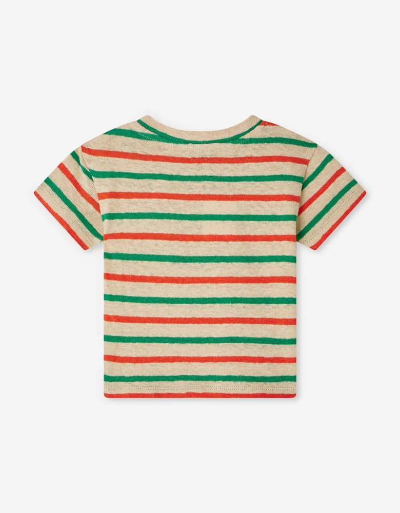 Baby Boys Striped Gaye T-Shirt in Red