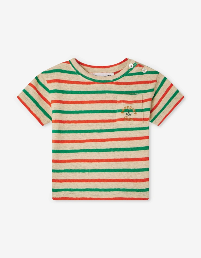 Baby Boys Striped Gaye T-Shirt in Red