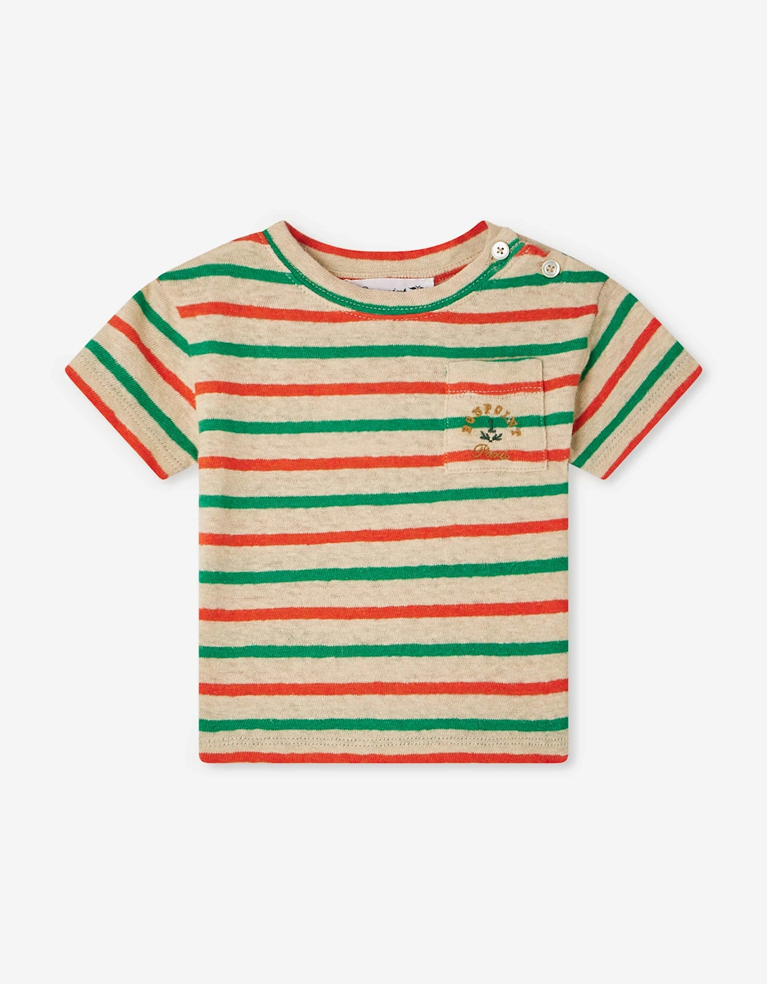 Baby Boys Striped Gaye T-Shirt in Red, 5 of 4