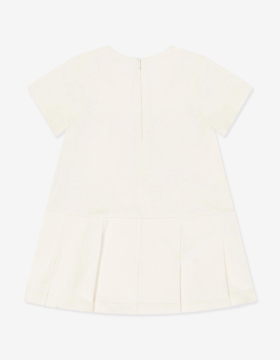 Baby Girls Embroidered Badge Dress in Ivory