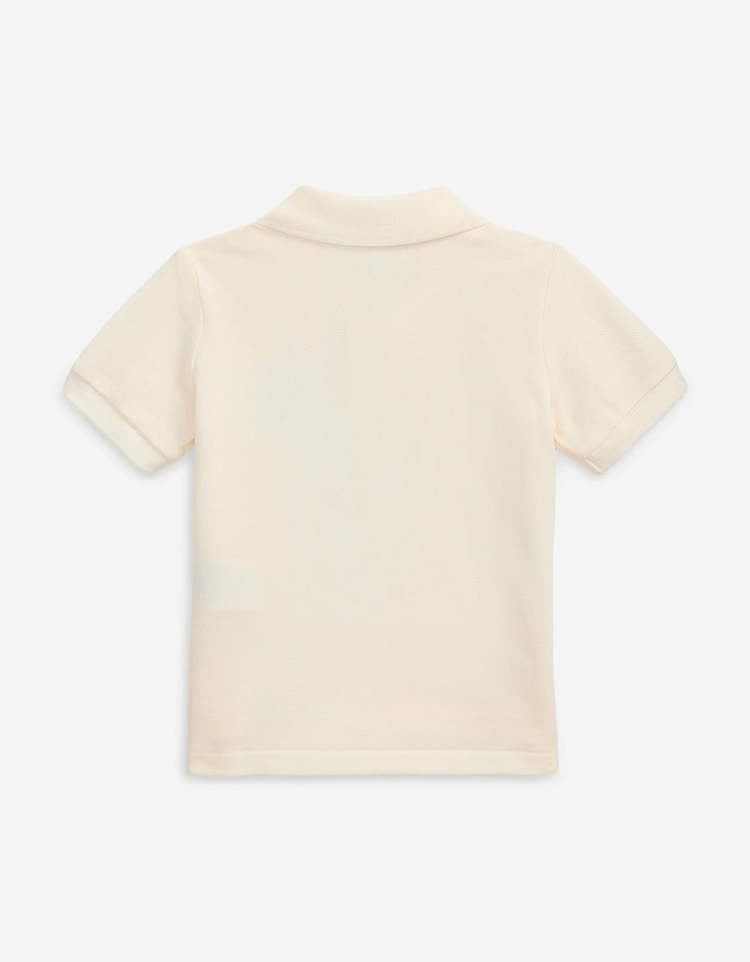 Baby Boys Bear Polo Shirt in Ivory