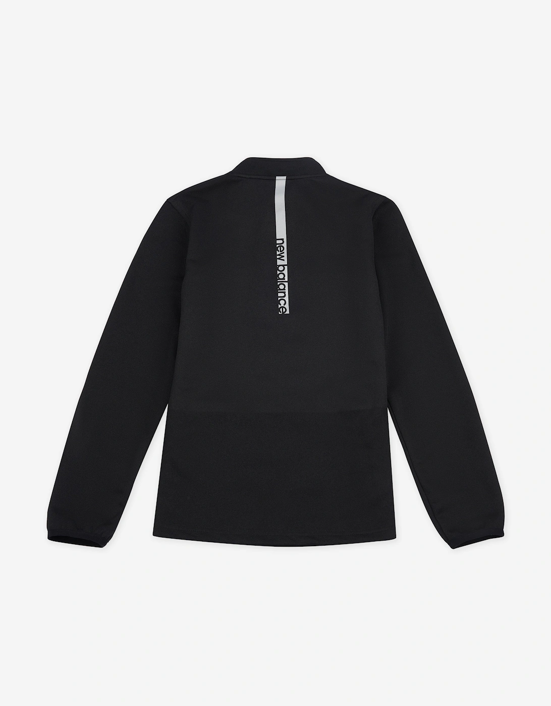 Boys Tricot Funnel Zip Up Top in Black