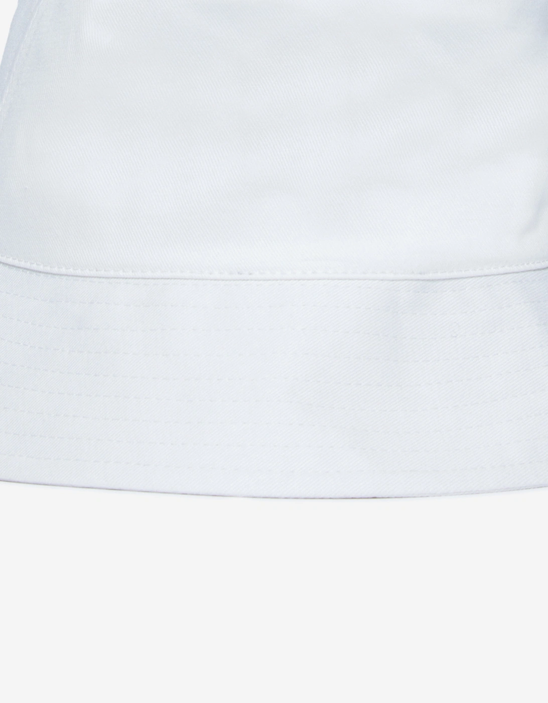 Girls Gabardine Flower Bucket Hat in White