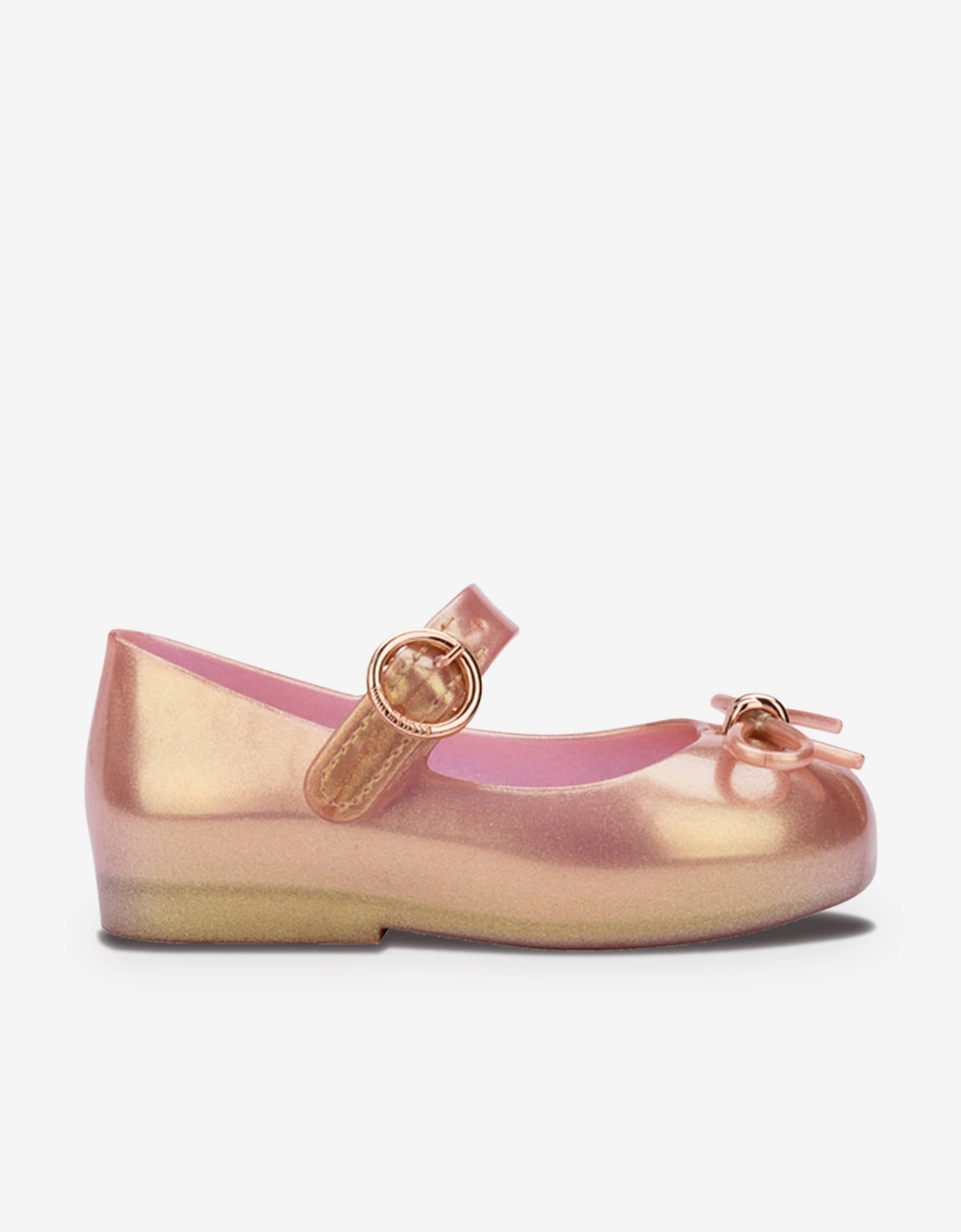Mini Melissa Girls Gold 'S Sweet Love Ballerinas In - Size: Eu30-Uk11 Kids