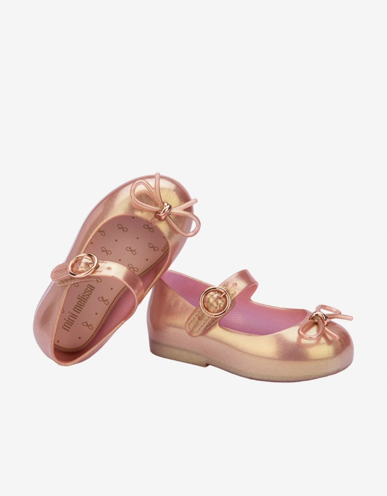 Girls Sweet Love Ballerinas in Gold