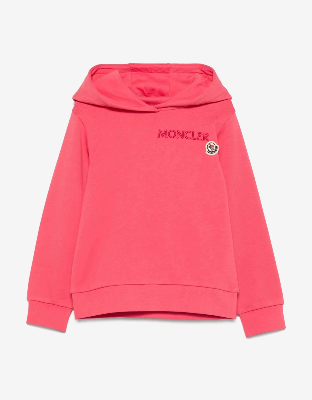 Girl's Moncler Enfant Girls Logo Hoodie in Pink - Size: 14 years