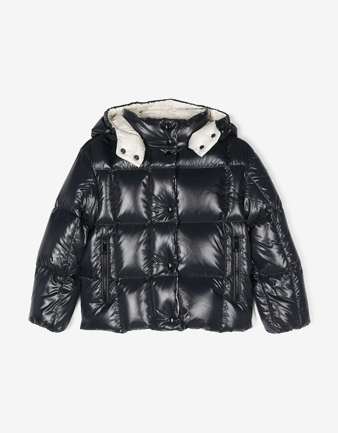 Enfant Girls Down Padded Parana Jacket in Navy, 4 of 3