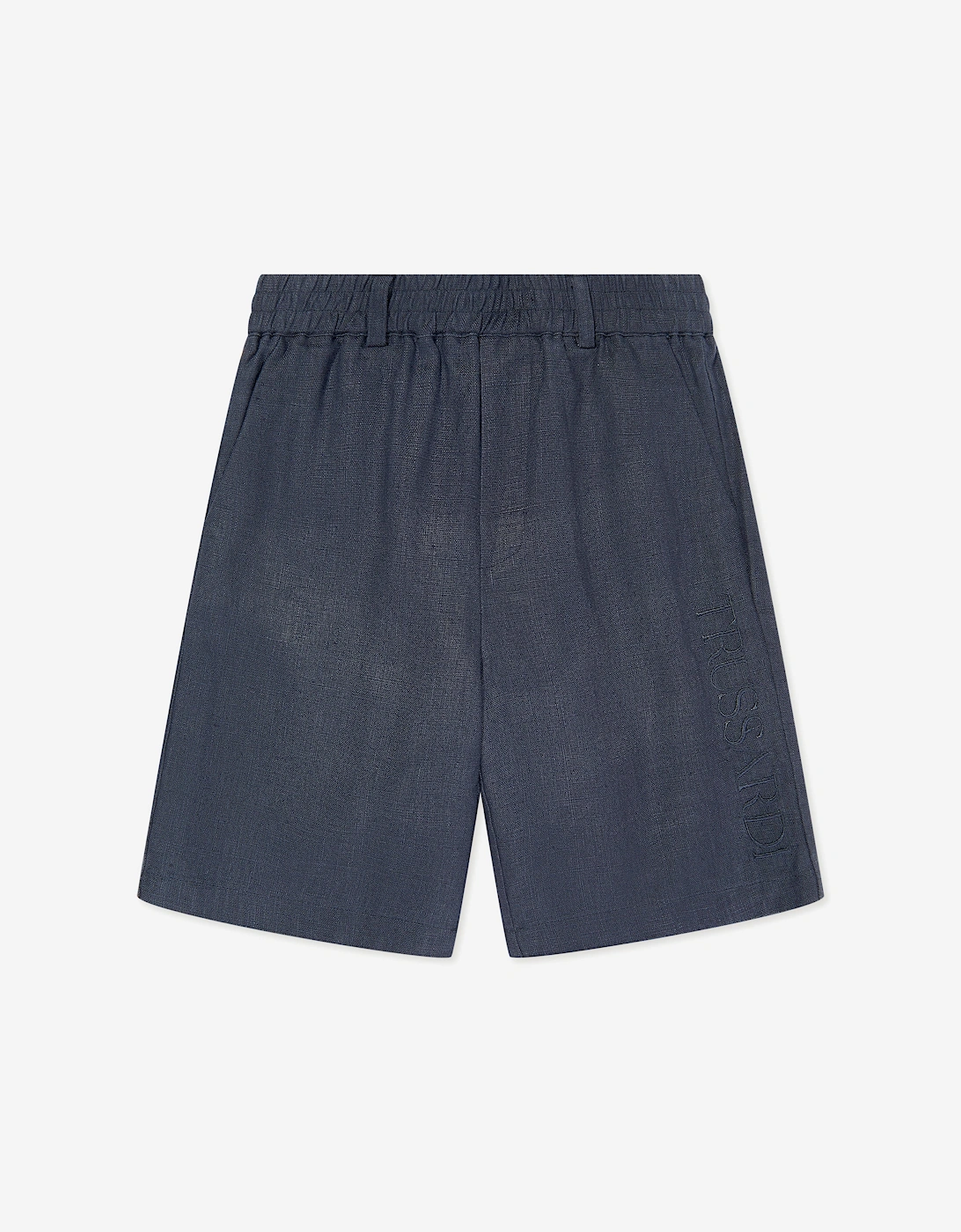 Boys Nauta Linen Bermuda Shorts in Blue, 5 of 4