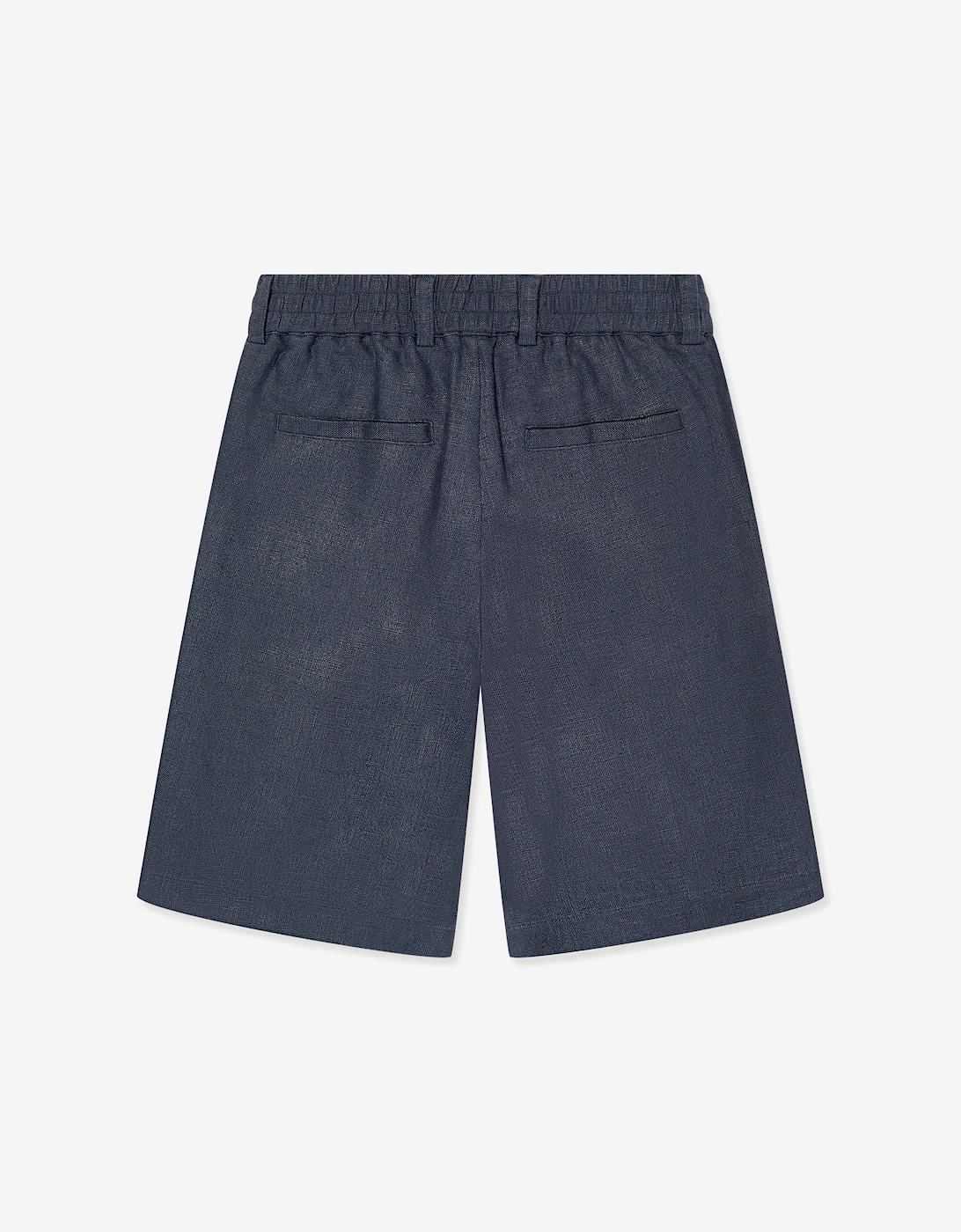 Boys Nauta Linen Bermuda Shorts in Blue