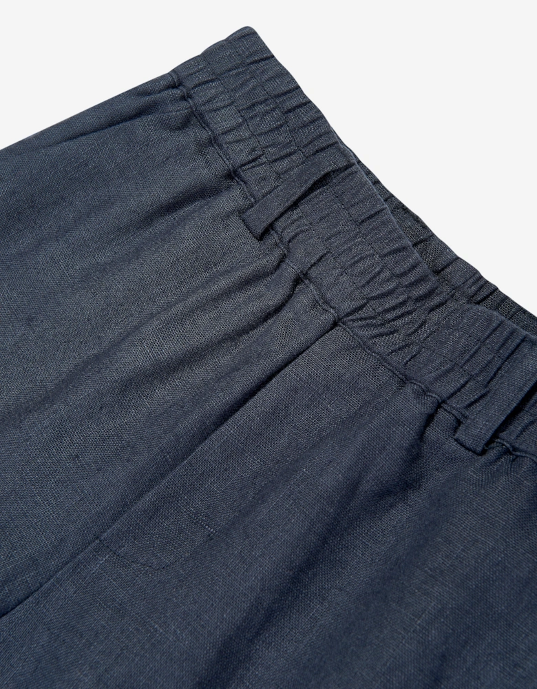 Boys Nauta Linen Bermuda Shorts in Blue