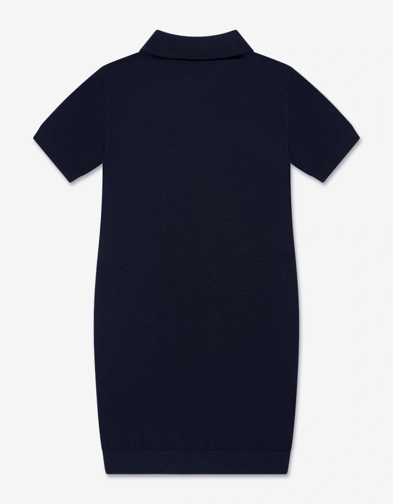Girls Logo Dress in Navy