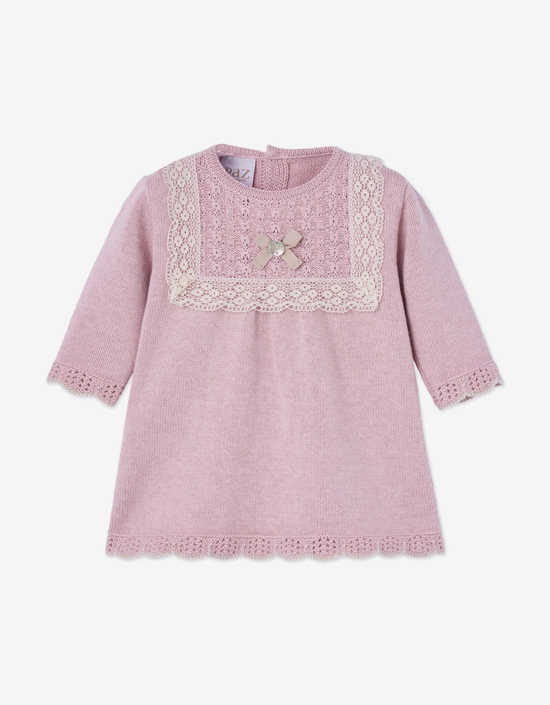 Baby Girls Knitted Dress in Pink, 5 of 4